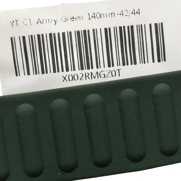 Army Green Silicone SOLO Sport Loop Band Apple Watch 44/45mm #5 M Olive - Picture 7 of 8